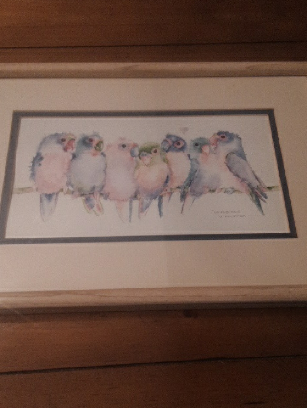 Love Biirds Watercolor